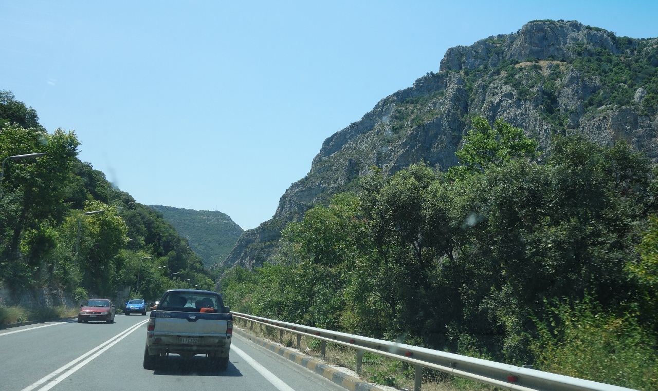 Portiunea fara autostrada din dreptul statiunii Platamonas
