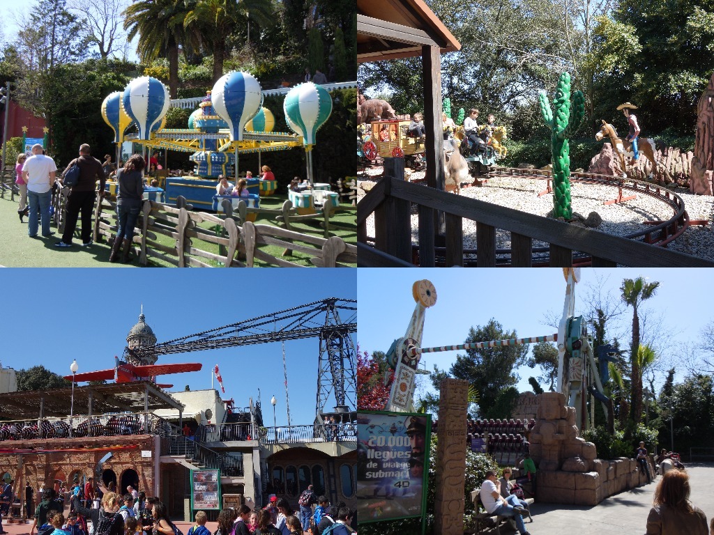 Cateva din zonele Parcului de Distractii Tibidabo